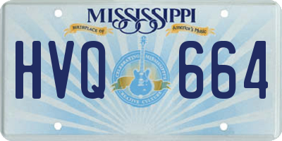 MS license plate HVQ664