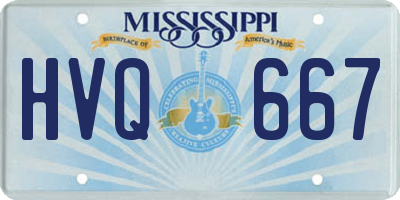 MS license plate HVQ667