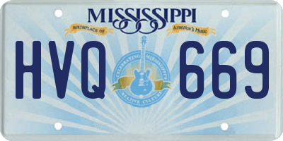 MS license plate HVQ669