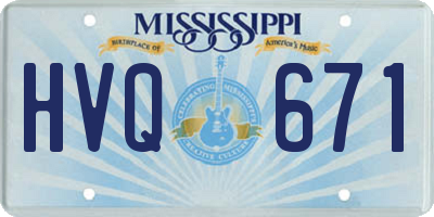 MS license plate HVQ671