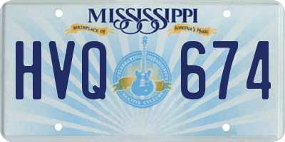 MS license plate HVQ674