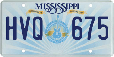 MS license plate HVQ675