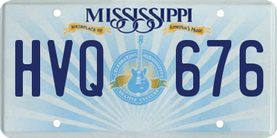 MS license plate HVQ676