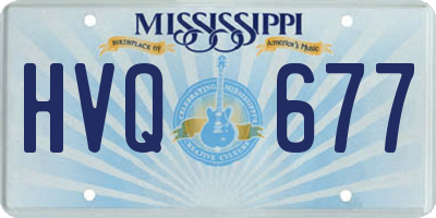 MS license plate HVQ677