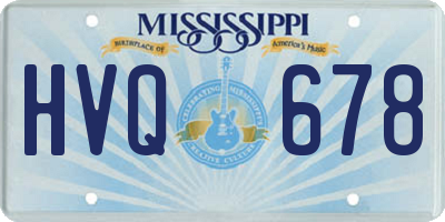 MS license plate HVQ678