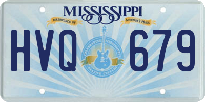 MS license plate HVQ679