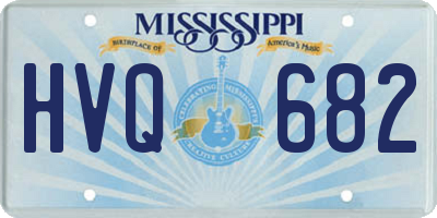 MS license plate HVQ682