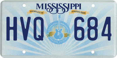 MS license plate HVQ684