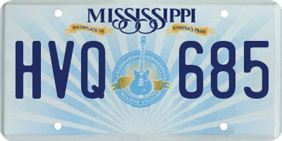 MS license plate HVQ685