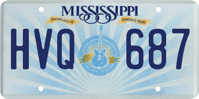 MS license plate HVQ687