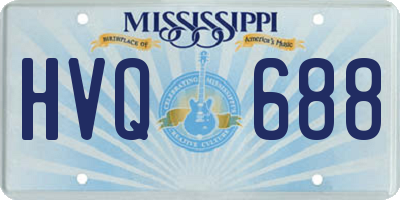 MS license plate HVQ688