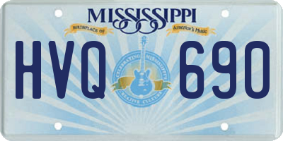 MS license plate HVQ690