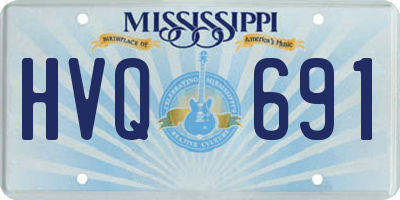 MS license plate HVQ691