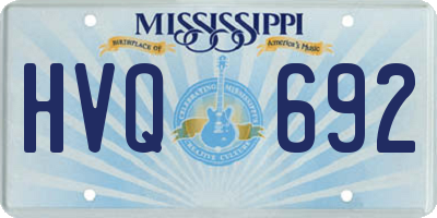 MS license plate HVQ692