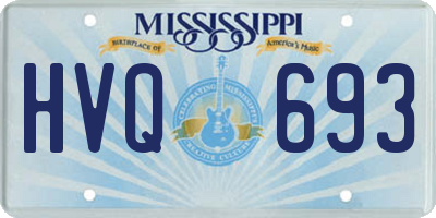 MS license plate HVQ693