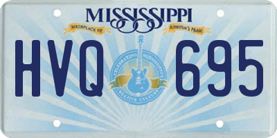 MS license plate HVQ695