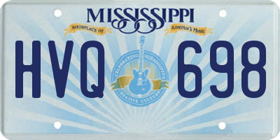 MS license plate HVQ698