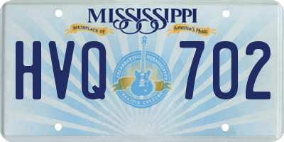 MS license plate HVQ702