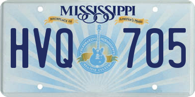 MS license plate HVQ705