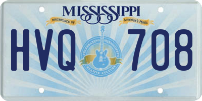 MS license plate HVQ708