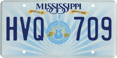 MS license plate HVQ709