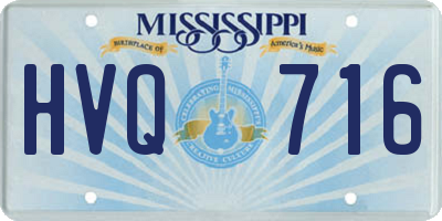 MS license plate HVQ716