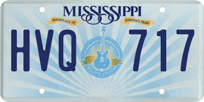 MS license plate HVQ717
