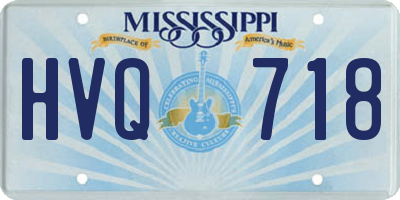 MS license plate HVQ718