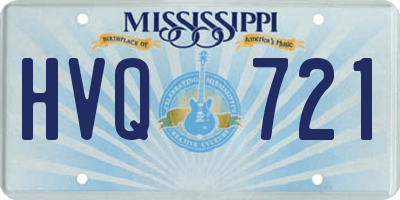 MS license plate HVQ721