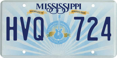 MS license plate HVQ724