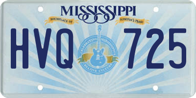 MS license plate HVQ725