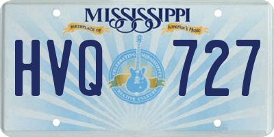 MS license plate HVQ727