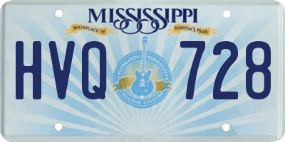 MS license plate HVQ728