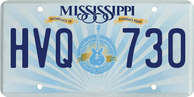 MS license plate HVQ730