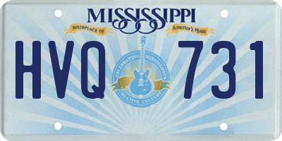 MS license plate HVQ731
