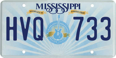 MS license plate HVQ733