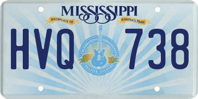 MS license plate HVQ738
