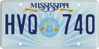 MS license plate HVQ740