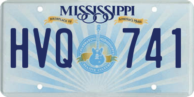 MS license plate HVQ741