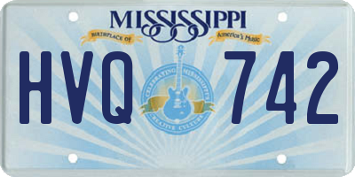 MS license plate HVQ742