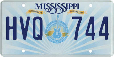MS license plate HVQ744