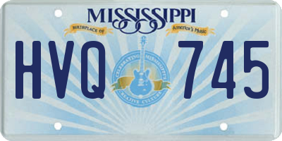 MS license plate HVQ745