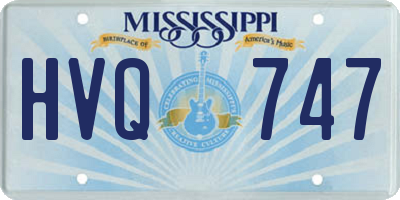 MS license plate HVQ747
