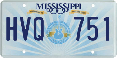 MS license plate HVQ751