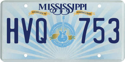 MS license plate HVQ753