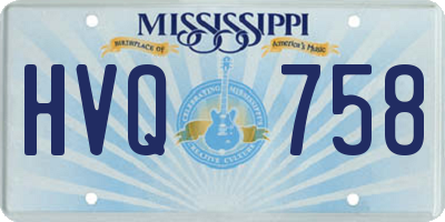 MS license plate HVQ758