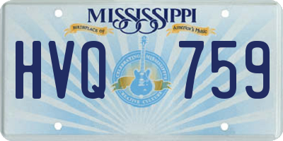 MS license plate HVQ759