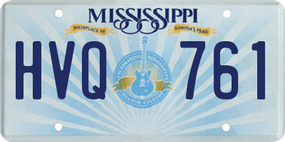 MS license plate HVQ761