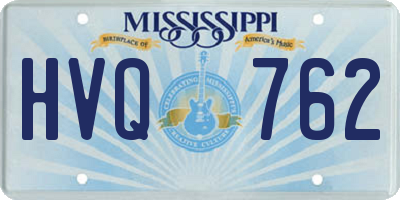 MS license plate HVQ762