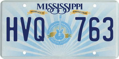 MS license plate HVQ763